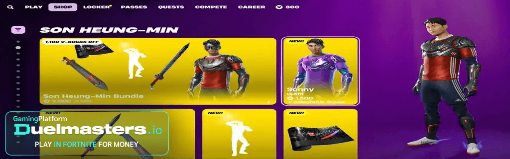 Son Heung-min Collab Hits Fortnite Item Shop
